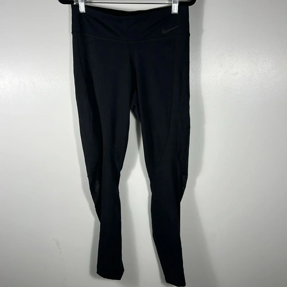 Nike Power Dri-Fit Legend Tight Full Length with Mesh Insert Leggings Sz M
